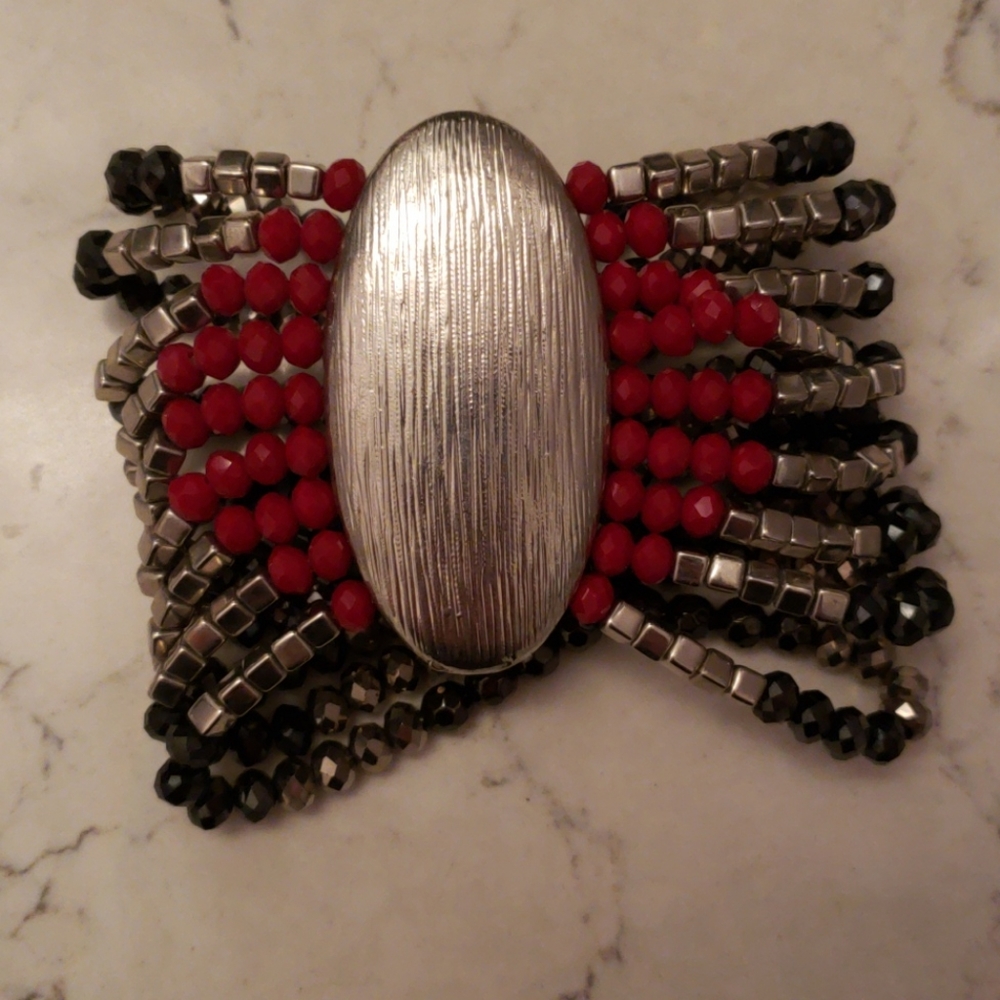 Red and Silver Bracelet